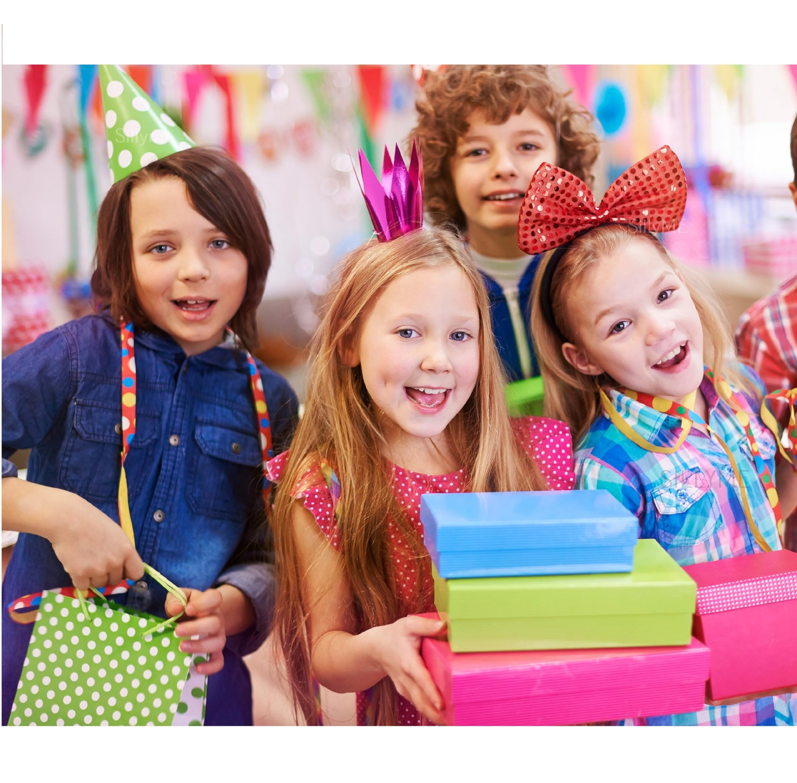 SILLYME Plastic Unicorn Stationery Set For Girls - Unicorn Set Kit Includes- Pencil Box Unicorn Theme Scale Pencil Eraser Sharpener Combo Pack For School | Birthday Gift For Girls, Pink