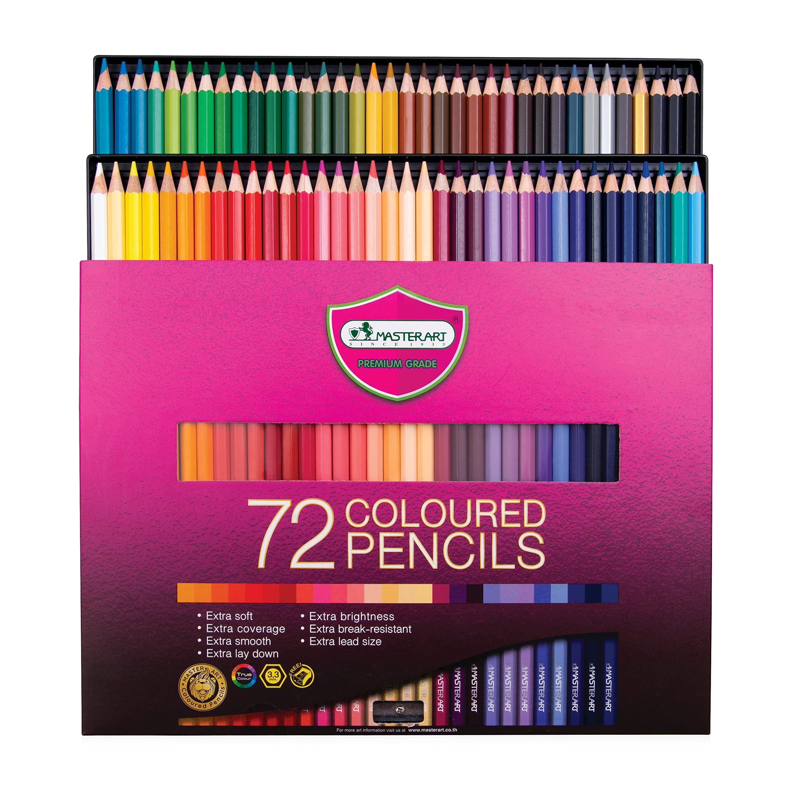 Master Art Premium Grade Coloured Pencils (Set of 72 Pencils)
