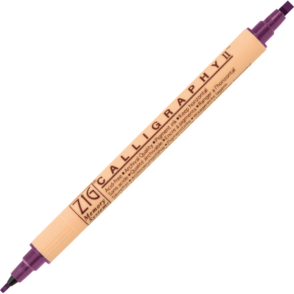ZIG MEMORY SYSTEM CALLIGRAPHY II TIP SIZE: 2 MM & 3.5 MM TOTAL 23 COLORS