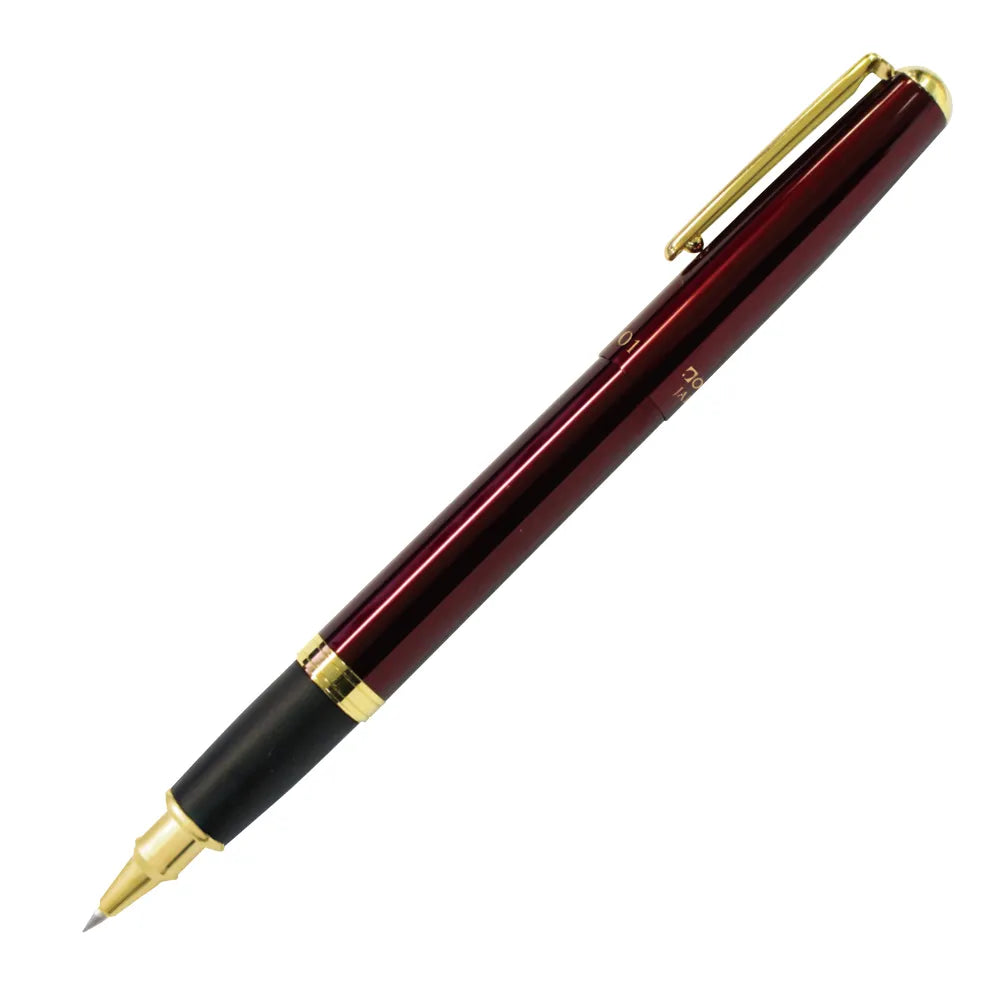 OHTO CR01 Ceramic Rollerball Pen – 0.5mm Black Ink – Black/WineRed