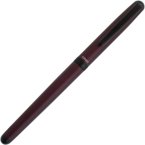 OHTO CR02 Ceramic Rollerball Pen with Matte Trim – 0.5mm Black Ink – Matte Blue/Matte Wine/Matte Silver