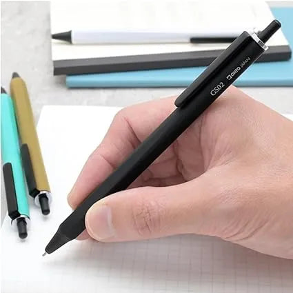 OHTO GS02-G5 Needle Point Roller Gel Pen – 0.5mm Black Ink – Black/White/Mint/Khaki