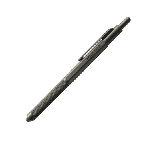 OHTO MF-20K3B Multi Pen – 0.7mm Black & Red Ballpoint Pens + 0.5mm Mechanical Pencil – Black/Silver/Gunmetal