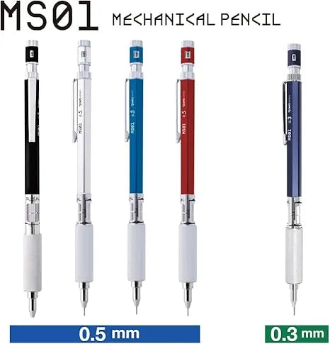 OHTO MS01 Mechanical Pencil – 0.5mm – Black/Silver/Red