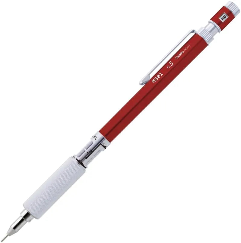 OHTO MS01 Mechanical Pencil – 0.5mm – Black/Silver/Red