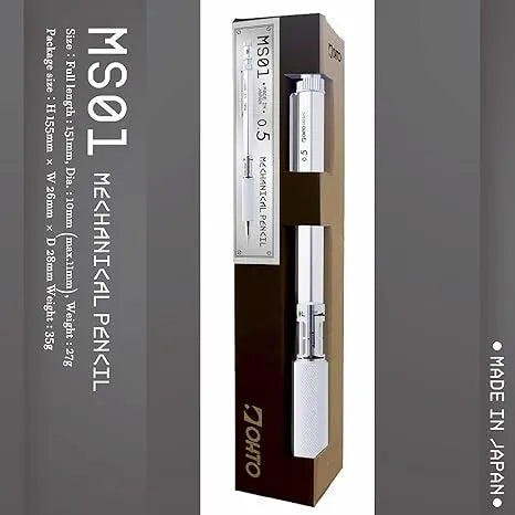 OHTO MS01 Mechanical Pencil – 0.5mm – Black/Silver/Red