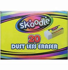 Skoodle Dust Free Coloured  Eraser (Pack of 5 pkt) (Each Pkt Contain 20 Eraser)