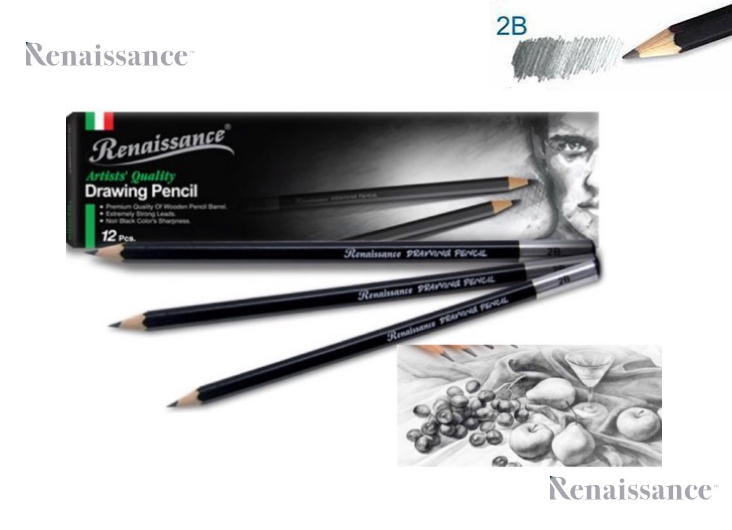 Renaissance 2B Grade Drawing Pencil (Pack of 12)