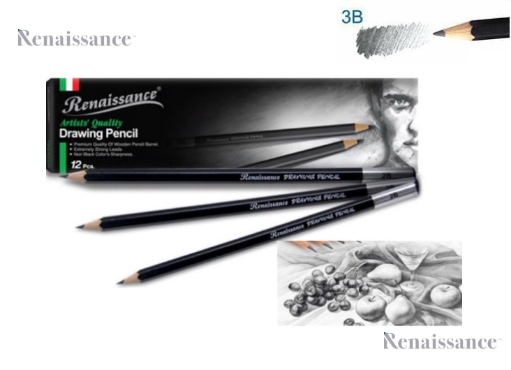 Renaissance 3B Grade Drawing Pencil (Pack of 12)