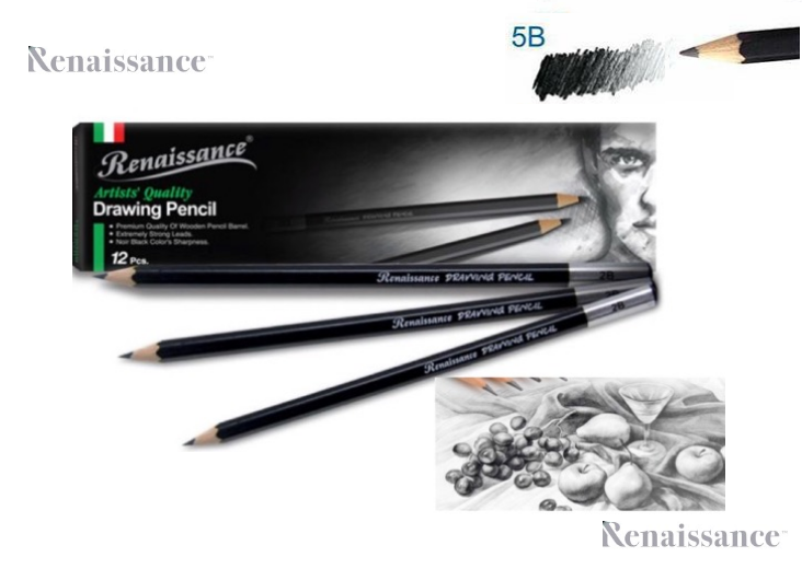 Renaissance 5B Grade Drawing Pencil (Pack of 12)