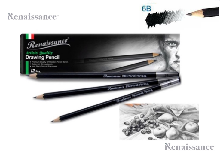 Renaissance 6B Grade Drawing Pencil (Pack of 12)