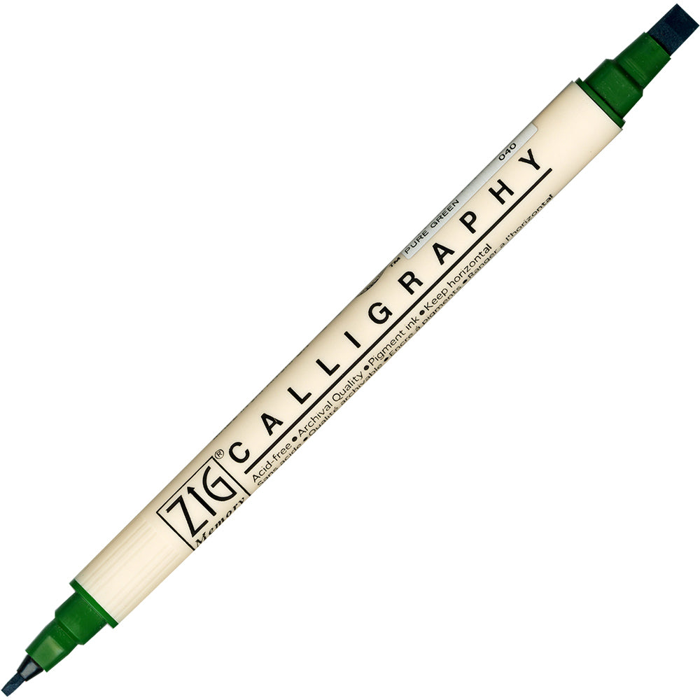 ZIG MEMORY SYSTEM CALLIGRAPHY MARKERS 10 COLORS TIP SIZE: 2 mm & 5 mm