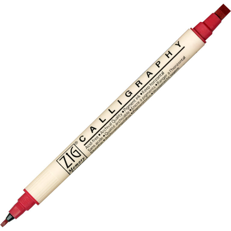 ZIG MEMORY SYSTEM CALLIGRAPHY MARKERS 10 COLORS TIP SIZE: 2 mm & 5 mm