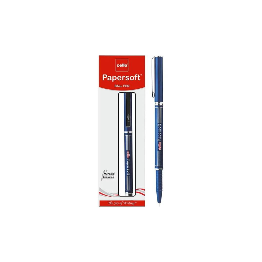 Cello Paper Soft Ball Pen Blue (Pack of 10)