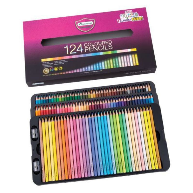 Master Art Premium Grade Coloured Pencils (Set of 124 Pencils)