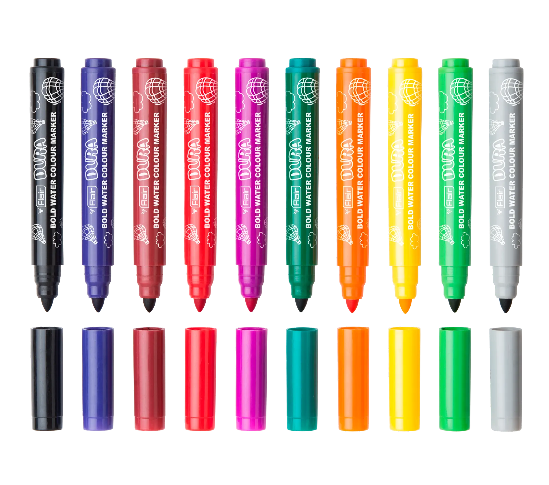 Flair Creative Dura Bold Water Color Set of 12, Multicolor (Pack of 2)