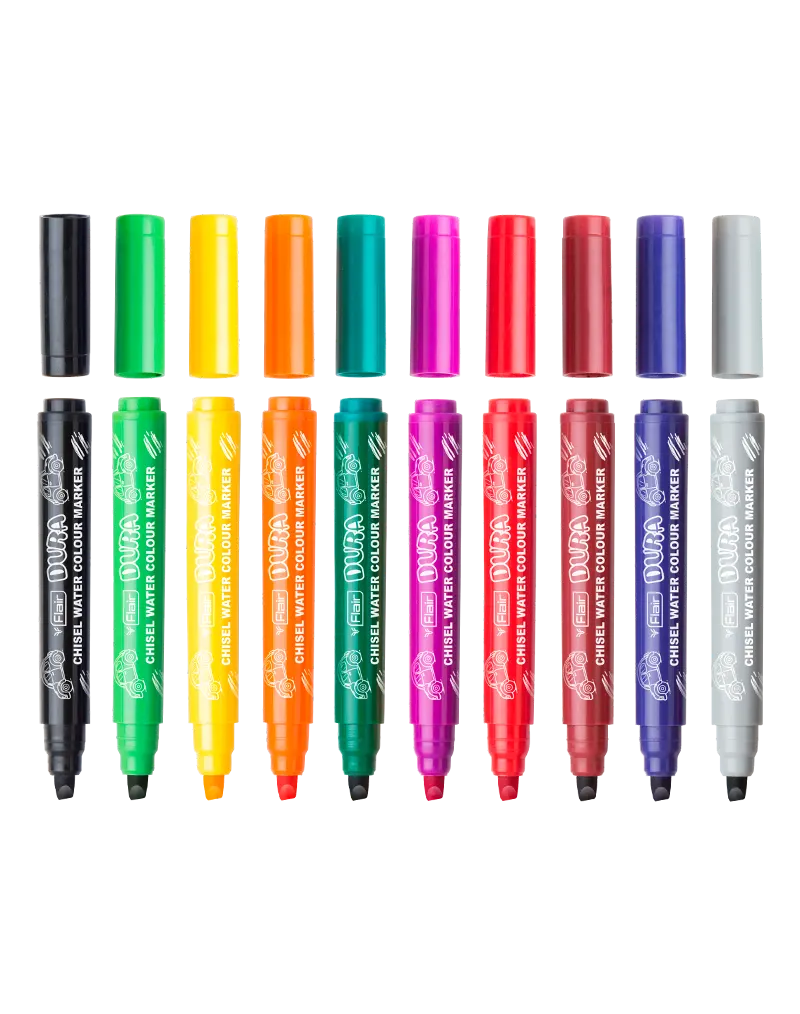 Flair Creative Dura Chisel Water Color Set of 12, Multicolor (Pack Of 2)