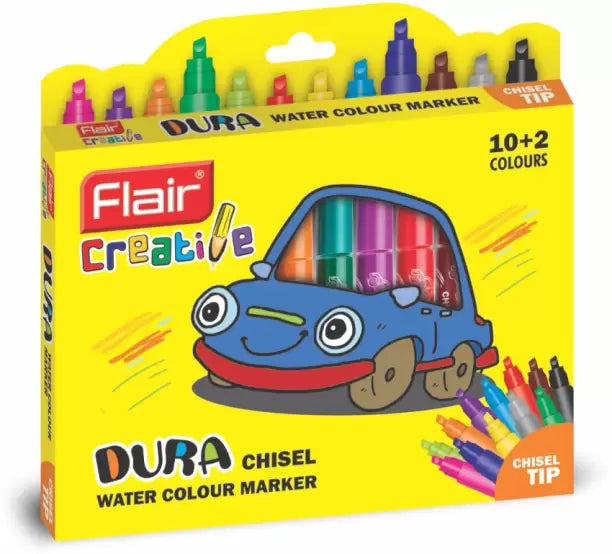 Flair Creative Dura Chisel Water Color Set of 12, Multicolor (Pack Of 2)