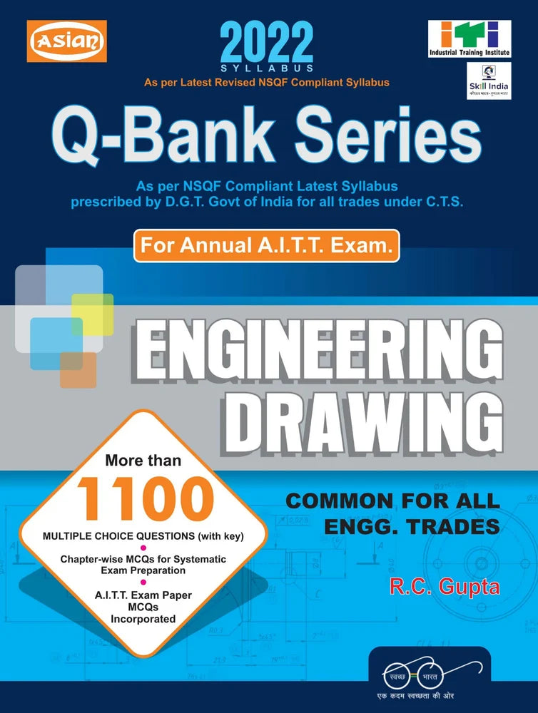 Asian Q-Bank Series Engineering Drawing (Common for all Engineering Trades) (Latest NSQF 2022 Syllabus)