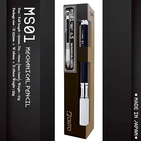 OHTO MS01 Mechanical Pencil – 0.5mm – Black/Silver/Red