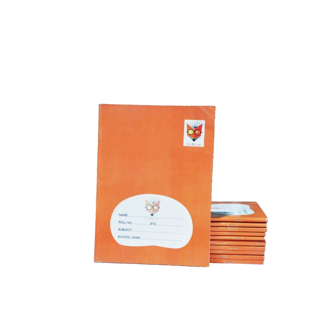 THEVBOOKS Orange Single Line Ruled Hindi Reguler Size Notebook  (Pack Of 10 Notebooks)