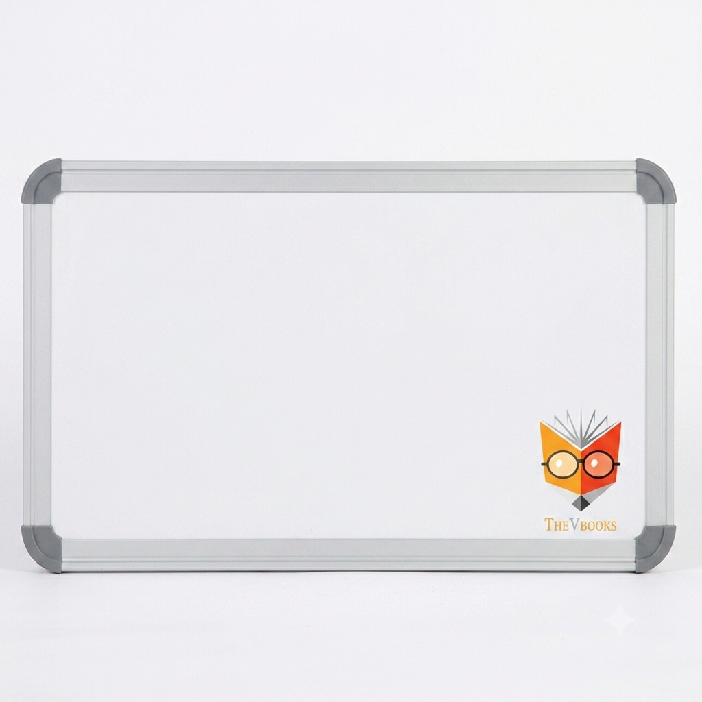 White Board 1.5X2 Feet Non-Magnetic Double Sided Whiteboard & Chalkboard Both Side Writing Board