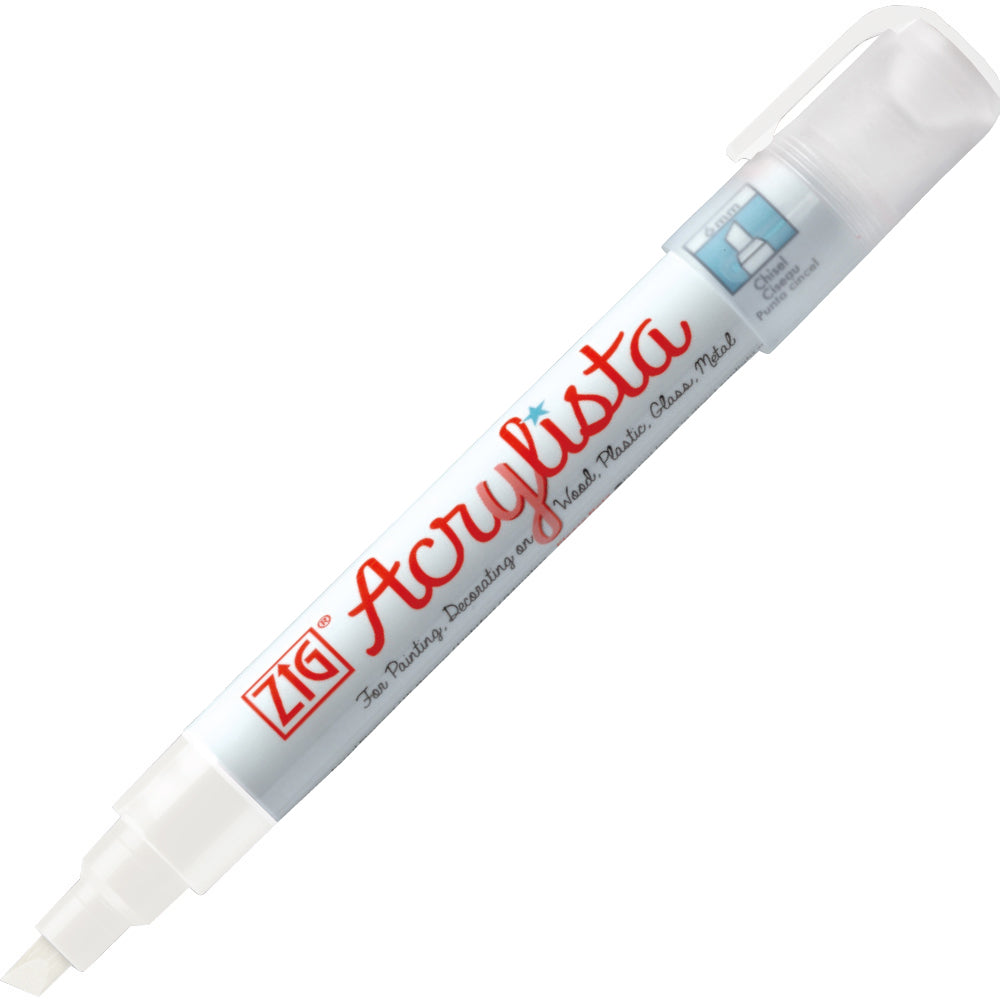 ZIG ACRYLISTA CHISEL TIP TOTAL 6 COLORS