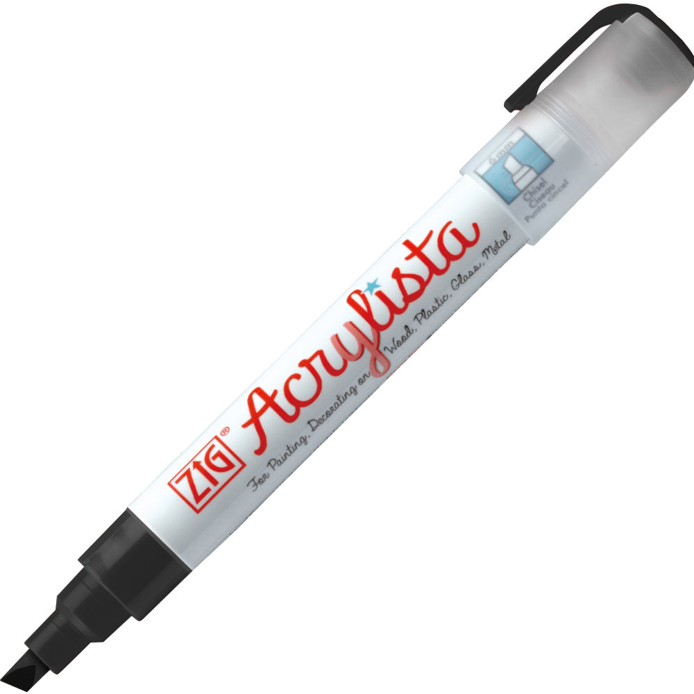ZIG ACRYLISTA CHISEL TIP TOTAL 6 COLORS
