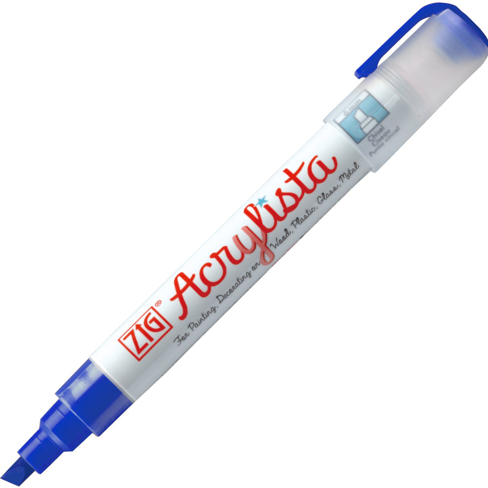 ZIG ACRYLISTA CHISEL TIP TOTAL 6 COLORS