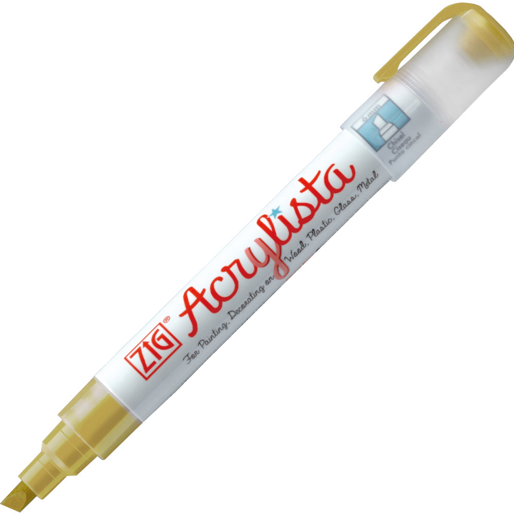 ZIG ACRYLISTA CHISEL TIP TOTAL 6 COLORS