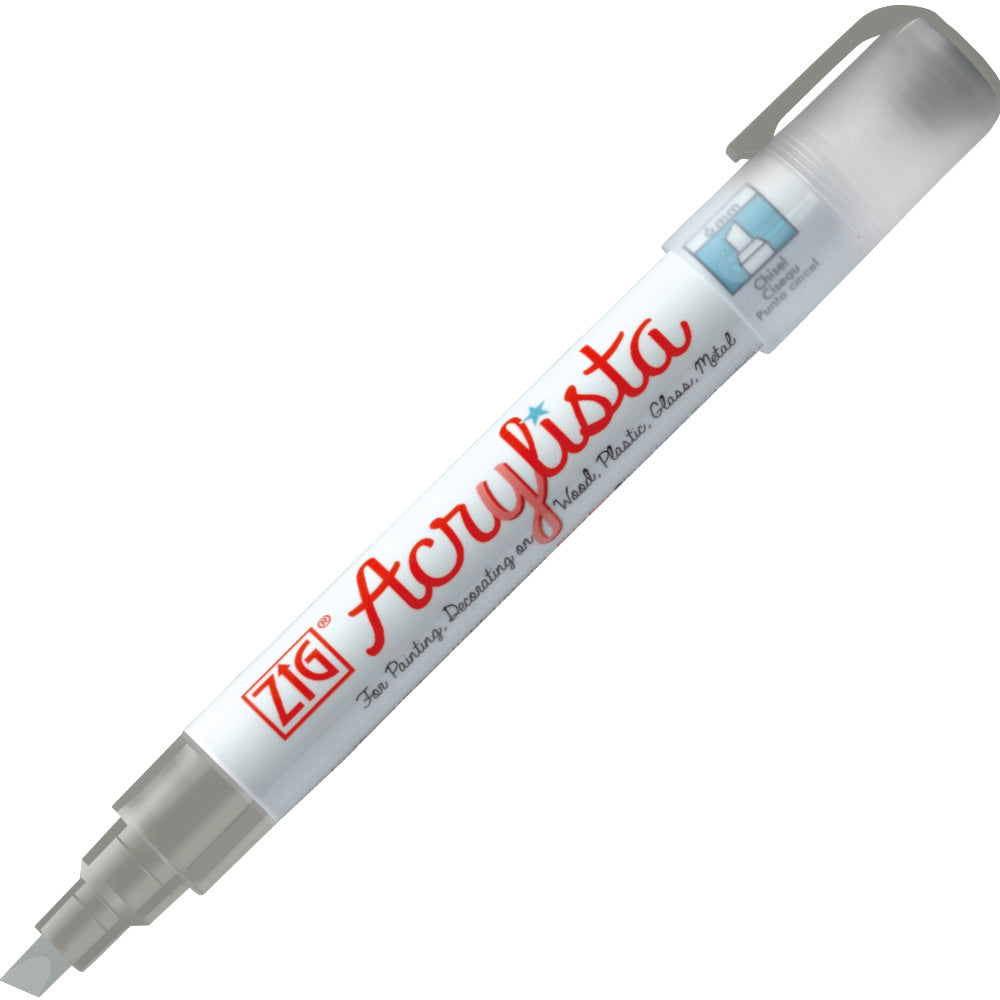 ZIG ACRYLISTA CHISEL TIP TOTAL 6 COLORS